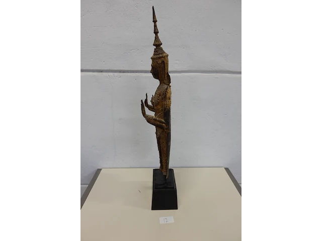 Brons vergulde thaisse buddha - afbeelding 4 van  7