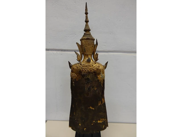 Brons vergulde thaisse buddha - afbeelding 5 van  7