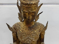 Brons vergulde thaisse buddha - afbeelding 7 van  7