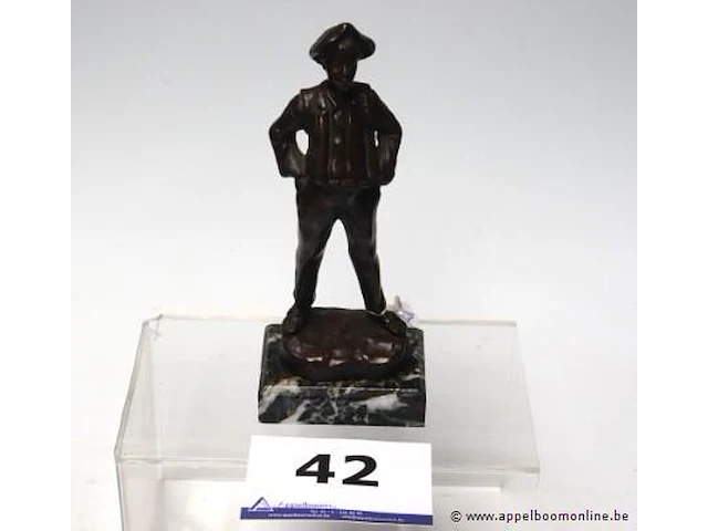 Bronzen beeld le siffleur h 25 - afbeelding 1 van  3