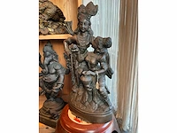 Bronzen beeld rada krishna - afbeelding 2 van  4