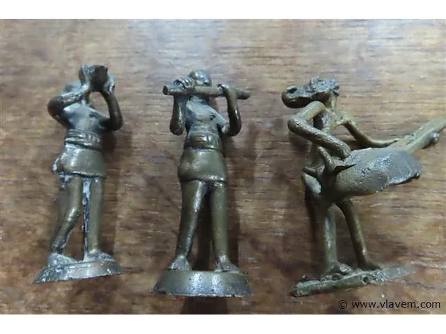 Bronzen beeldjes 10 stuks +-8cm - afbeelding 2 van  6