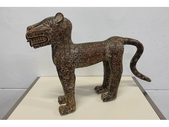 Bronzen benin luipaard - afbeelding 4 van  6