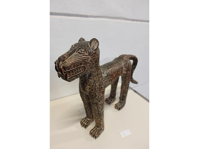 Bronzen benin luipaard - afbeelding 5 van  6