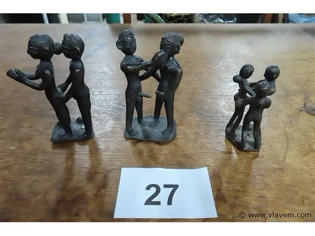 Bronzen erotische beeldjes +-10 en 7cm - afbeelding 1 van  4