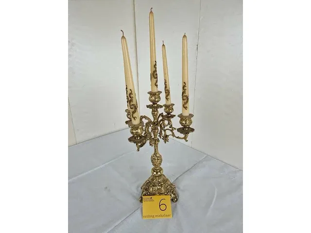 Bronzen kandelaar - afbeelding 1 van  6