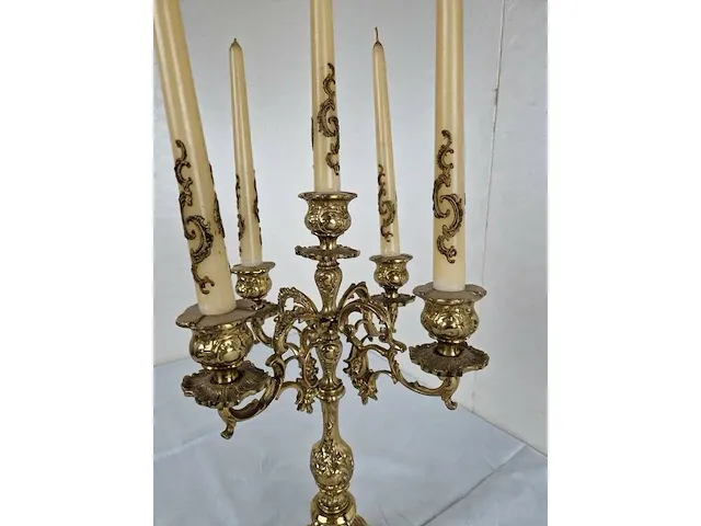 Bronzen kandelaar - afbeelding 4 van  6