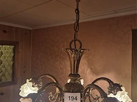 Bronzen luster 5 lichtpunten - afbeelding 1 van  3