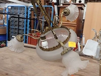 Bronzen luster met 4 lichtpunten - afbeelding 1 van  3