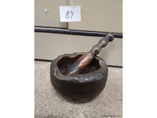 Bronzen mengkom - afbeelding 1 van  2