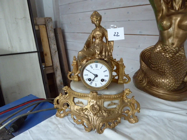 Bronzen pendule - afbeelding 1 van  5