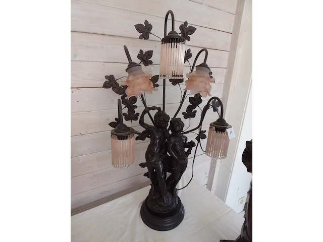 Bronzen tafellamp - afbeelding 1 van  4