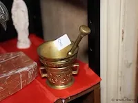 Bronzen vijzel met stamper - afbeelding 1 van  1