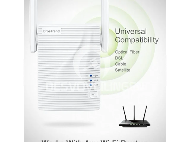 Brostrend ac1200 wifi-extender - afbeelding 3 van  4