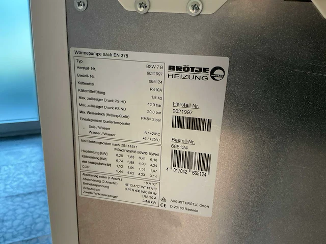Brötje bsw 7b warmtepomp - afbeelding 9 van  9
