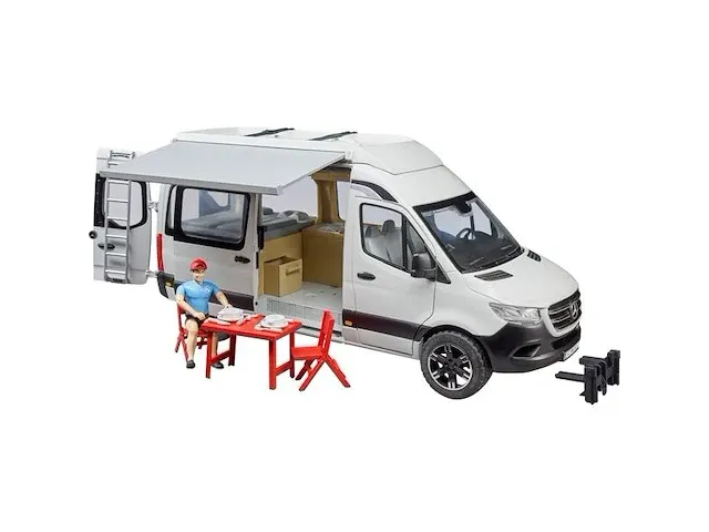 Bruder mercedes benz sprinter camper met chauffeur modelvoertuig - afbeelding 1 van  6