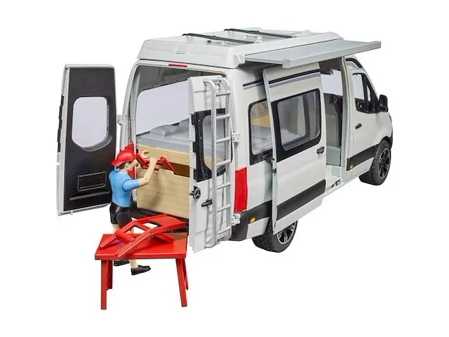 Bruder mercedes benz sprinter camper met chauffeur modelvoertuig - afbeelding 5 van  6