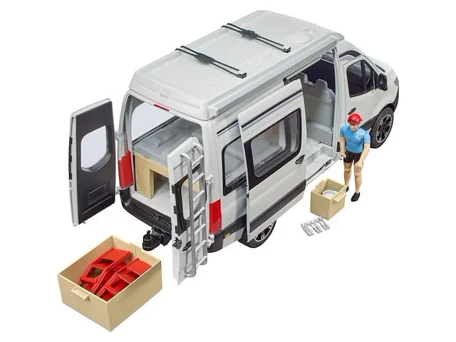 Bruder mercedes benz sprinter camper met chauffeur modelvoertuig - afbeelding 6 van  6