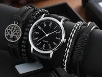 Bruin business round dial quartz horloge 5pcs
