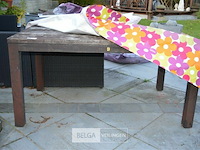 Bruine kleine houten tafel - afbeelding 1 van  3