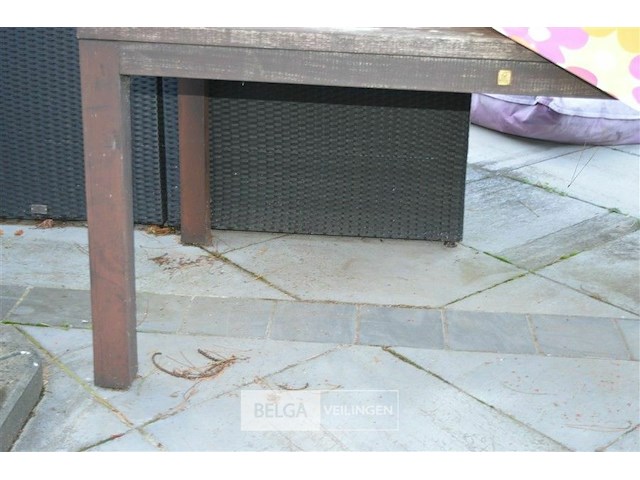 Bruine kleine houten tafel - afbeelding 2 van  3