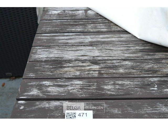 Bruine kleine houten tafel - afbeelding 3 van  3