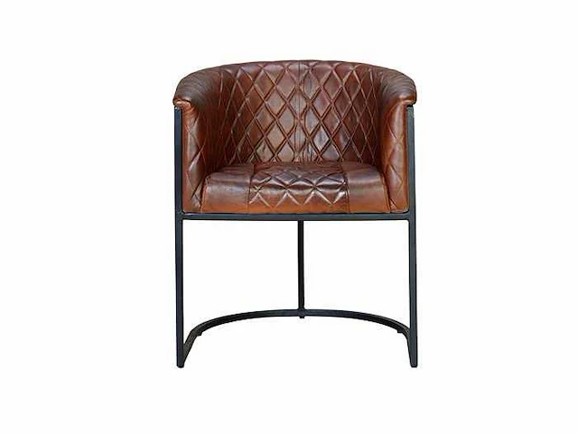 Bruine lederen fauteuil - afbeelding 4 van  6