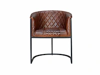 Bruine lederen fauteuil - afbeelding 4 van  6