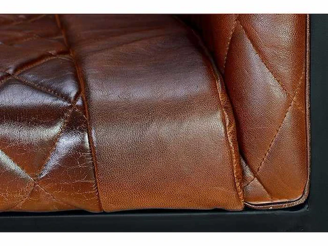 Bruine lederen fauteuil - afbeelding 6 van  6