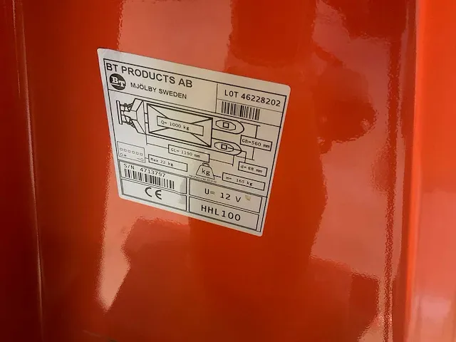 Bt hhl100 hydraulische schaarpalletwagen - afbeelding 5 van  6
