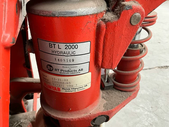 Bt l2000 hand hydraulische weegpalletwagen - afbeelding 8 van  8