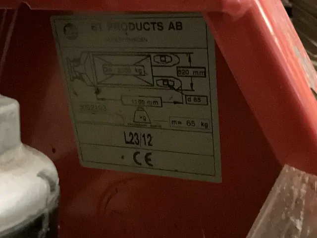 Bt l23/12 hand hydraulische palletwagen (2x) - afbeelding 2 van  10