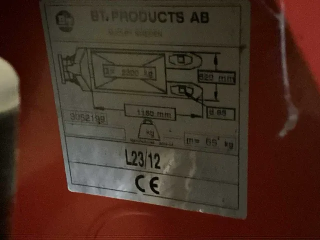 Bt l23/12 hand hydraulische palletwagen (2x) - afbeelding 6 van  10