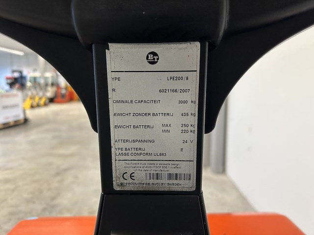 Bt lpe200/8 palletwagen - bj 2007 - afbeelding 5 van  6