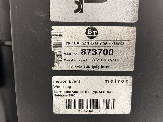 Bt spe 160l stapelaar - bj 2003 - afbeelding 6 van  8