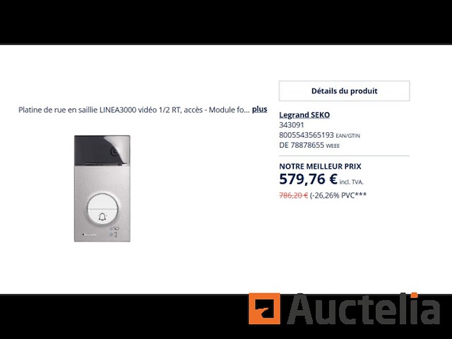 Bticino 2-draads video-/audiodeurstation 343091 - afbeelding 1 van  1