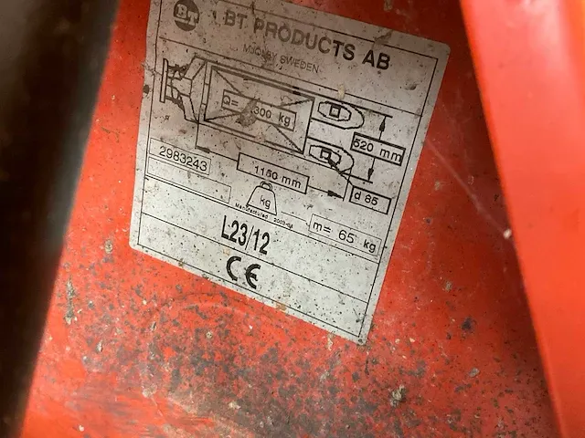 Bt/toyota hand hydraulische palletwagen (2x) - afbeelding 5 van  6
