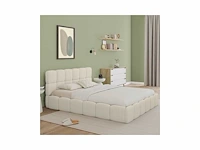 Bubbelbed in badstof met bedbodem en hoofdeinde 160x200cm - afbeelding 1 van  8