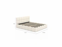 Bubbelbed in badstof met bedbodem en hoofdeinde 160x200cm - afbeelding 6 van  8