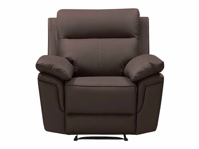 Buffelleer relaxfauteuil - bruin - afbeelding 3 van  5