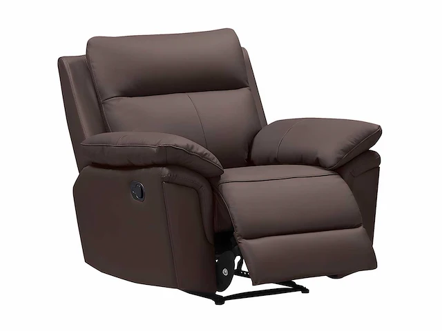 Buffelleer relaxfauteuil - bruin - afbeelding 4 van  5