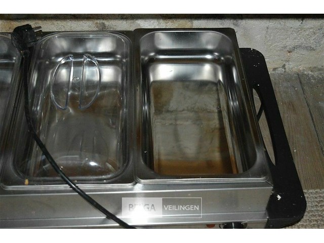 Buffetwarmer met 3 bakken - afbeelding 3 van  3