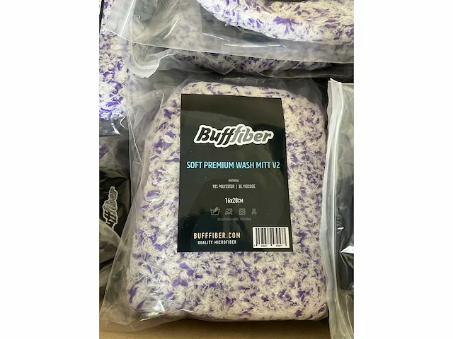 Bufffiber soft premium wash mitt v2 cardetailing - afbeelding 3 van  4