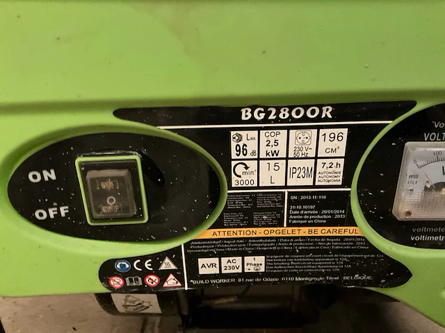 Build worker bg2800r stroomgenerator - afbeelding 4 van  6