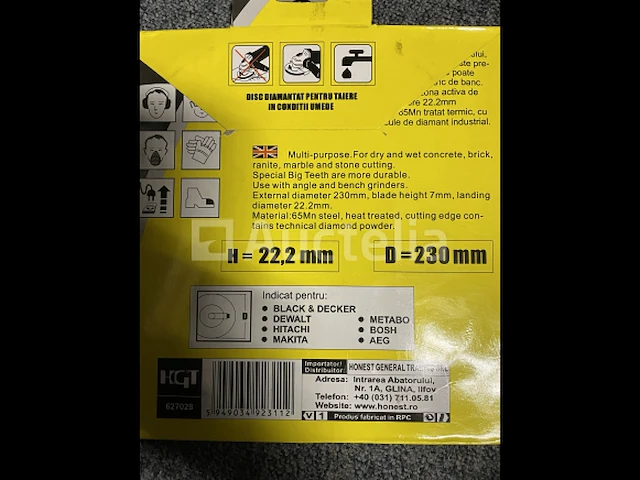Build x-ell diamantblad 230mm - afbeelding 2 van  2
