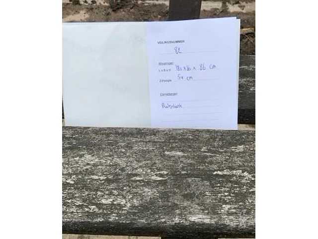 Buitenbank afm plm 180 x 80 x 86 cm zithoogte 54 cm - afbeelding 3 van  3