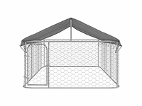 Buitenkennel met dak 400x200x150 cm - afbeelding 5 van  10
