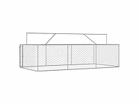 Buitenkennel met dak 400x200x150 cm - afbeelding 6 van  10