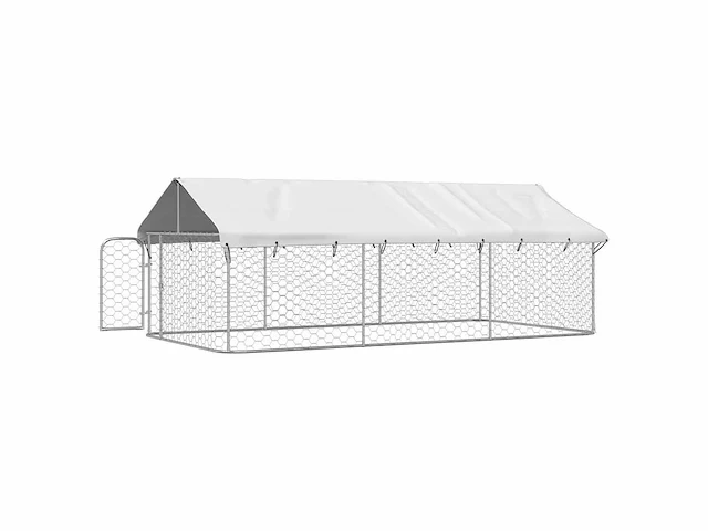 Buitenkennel met dak 400x200x150 cm - afbeelding 7 van  10