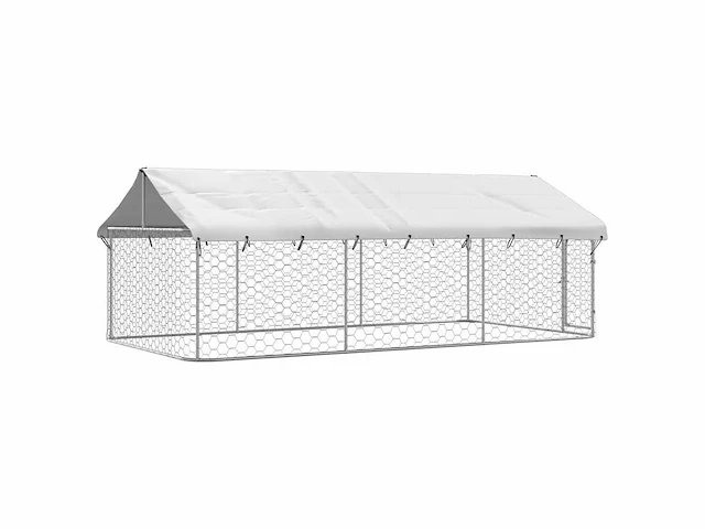 Buitenkennel met dak 400x200x150 cm - afbeelding 9 van  10